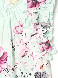 Angel & Rocket Green Nina Ruffle Shell Blouse