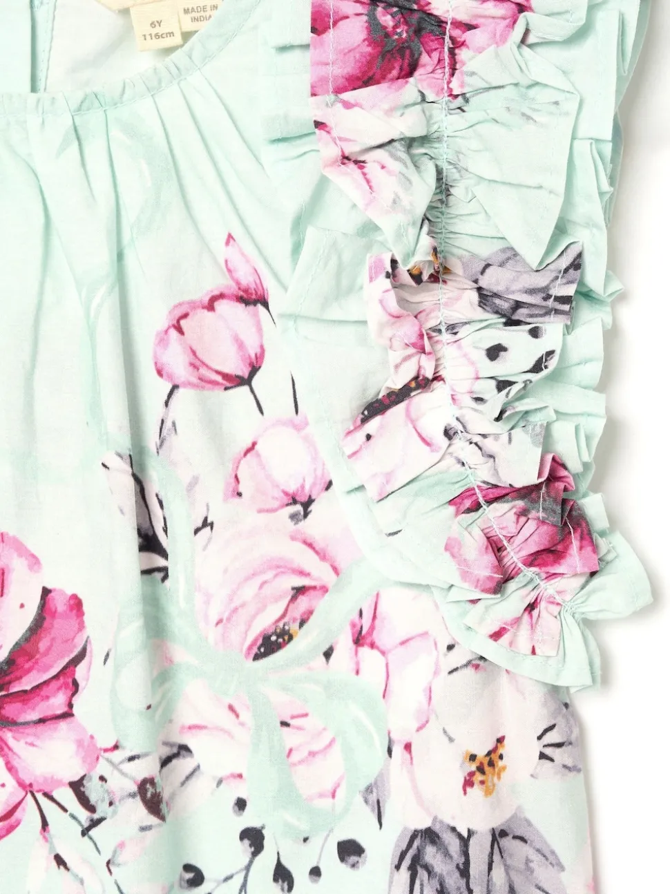 Angel & Rocket Green Nina Ruffle Shell Blouse