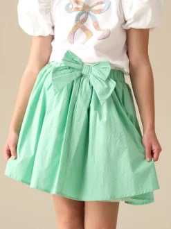 Angel & Rocket Green Roxie Bow Waist Skirt