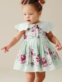 Angel & Rocket Green Sybil Mint Scalloped Collar and Bloomer Dress