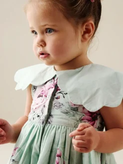 Angel & Rocket Green Sybil Mint Scalloped Collar and Bloomer Dress