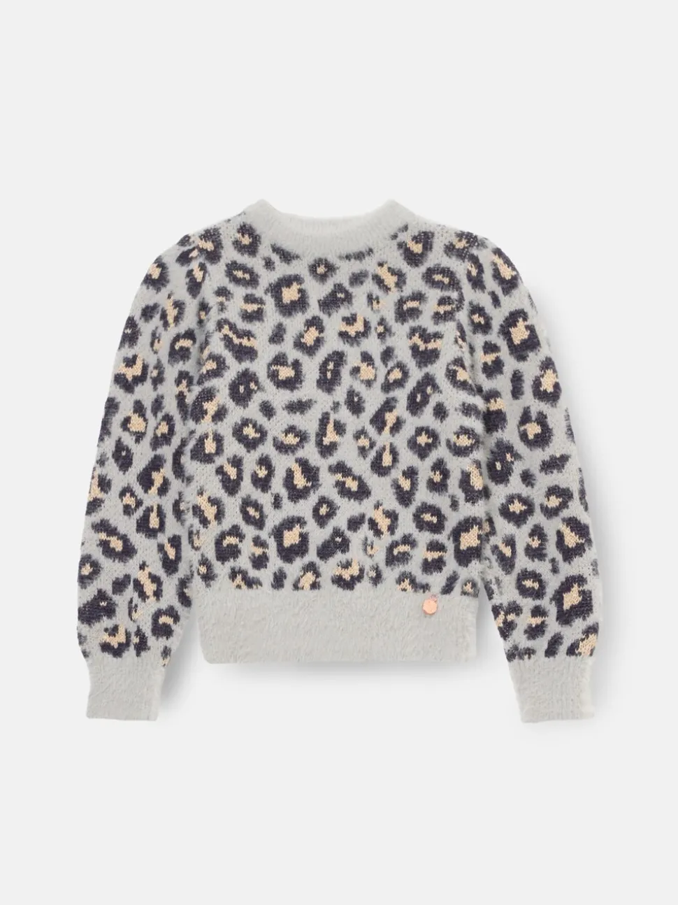 Angel & Rocket Grey Ginny Leopard Print Eyelash Jumper
