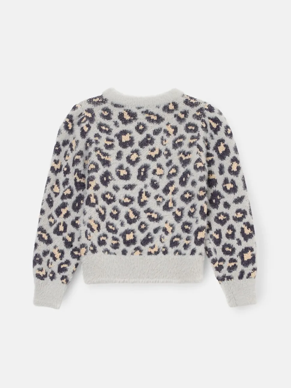 Angel & Rocket Grey Ginny Leopard Print Eyelash Jumper