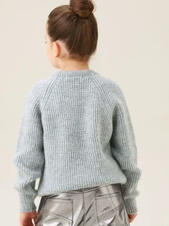 Angel & Rocket Grey Rumi Embellished Flower Jumper