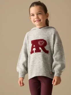 Angel & Rocket Grey Taylor Active Knitted Hooded Jumper