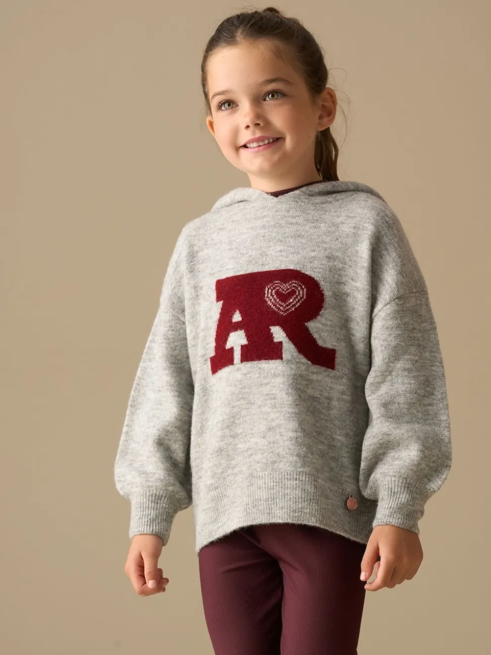 Angel & Rocket Grey Taylor Active Knitted Hooded Jumper