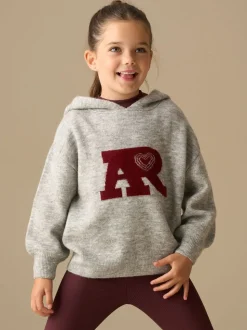 Angel & Rocket Grey Taylor Active Knitted Hooded Jumper