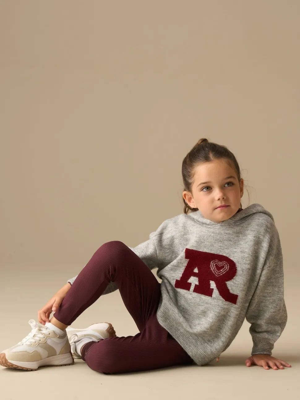 Angel & Rocket Grey Taylor Active Knitted Hooded Jumper