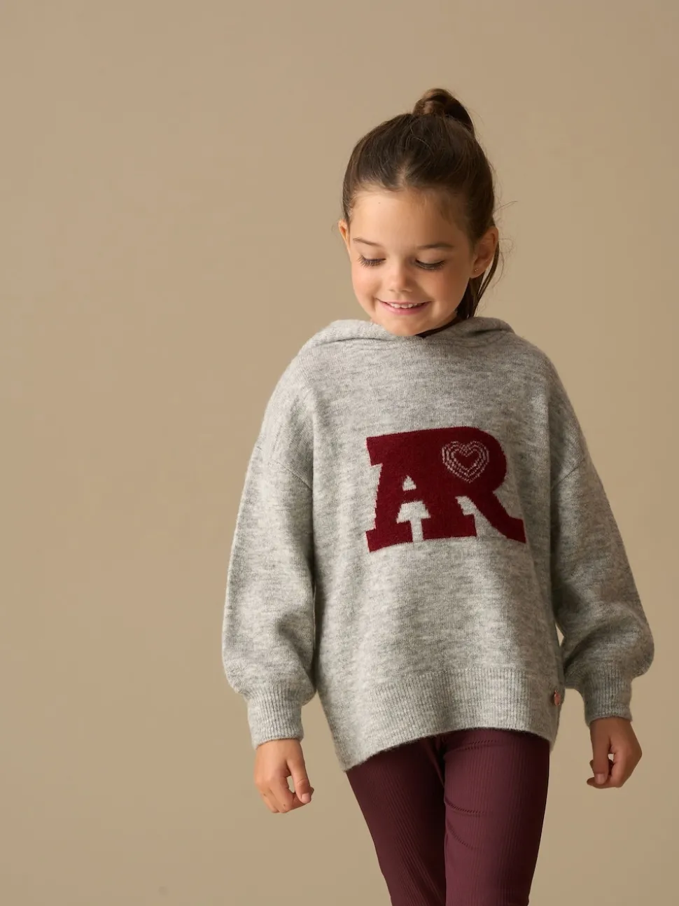 Angel & Rocket Grey Taylor Active Knitted Hooded Jumper