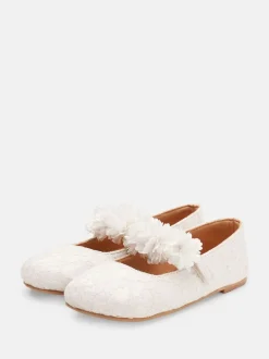 Angel & Rocket Ivory Mary Jane Lace Shoes
