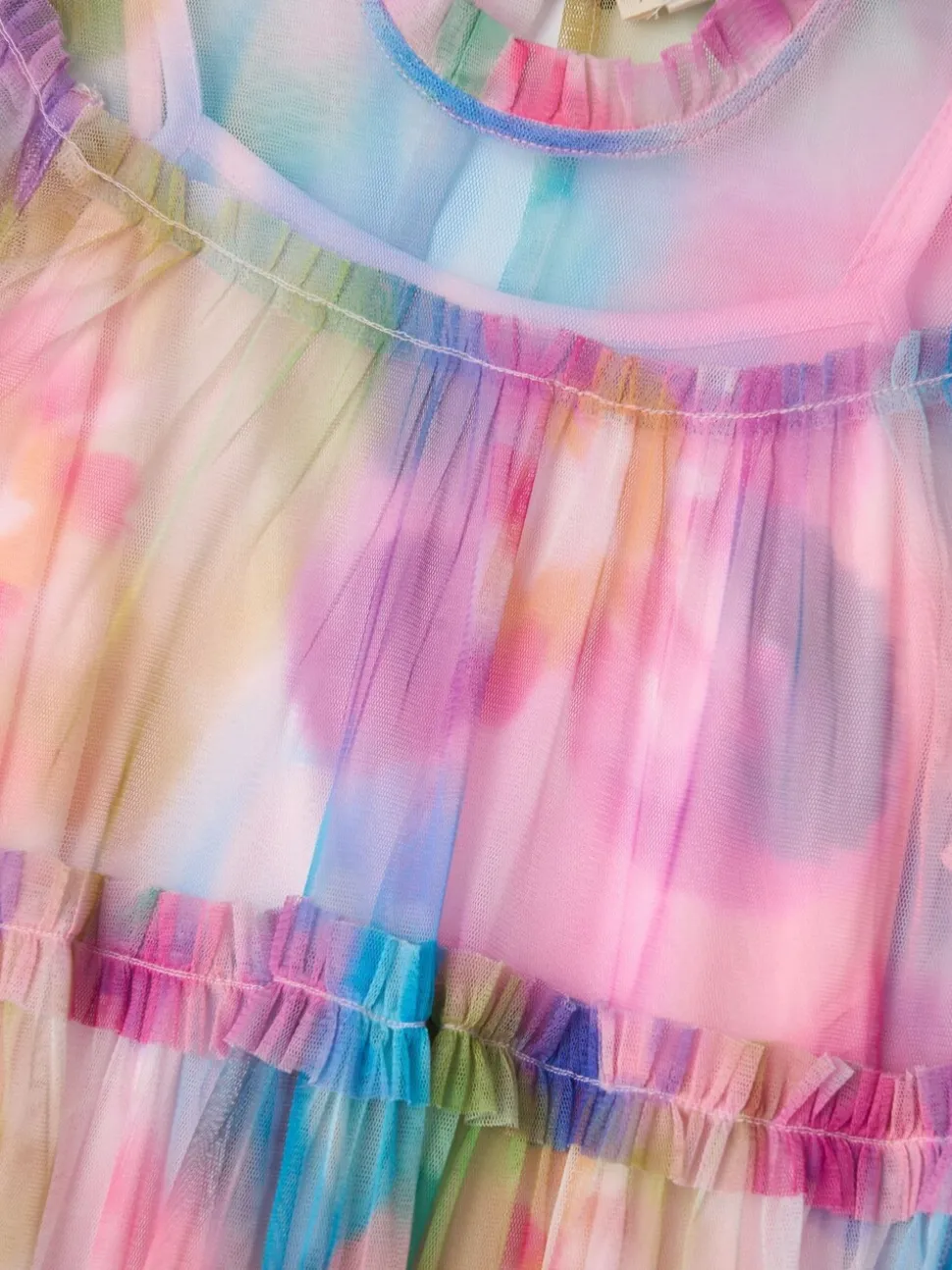 Angel & Rocket Light Pink Cara Printed Swing Mesh Dress