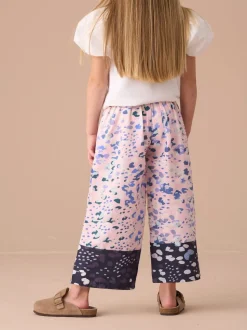 Angel & Rocket Light Pink Fleur Printed Wide Leg Trousers