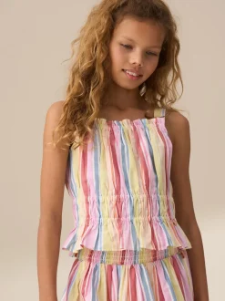 Angel & Rocket Light Pink Izzy Palm Print Top
