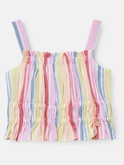 Angel & Rocket Light Pink Izzy Palm Print Top