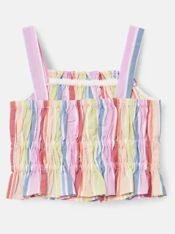 Angel & Rocket Light Pink Izzy Palm Print Top