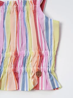 Angel & Rocket Light Pink Izzy Palm Print Top