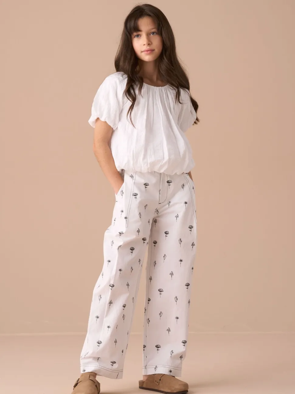 Angel & Rocket Michela White Bubble Hem Top