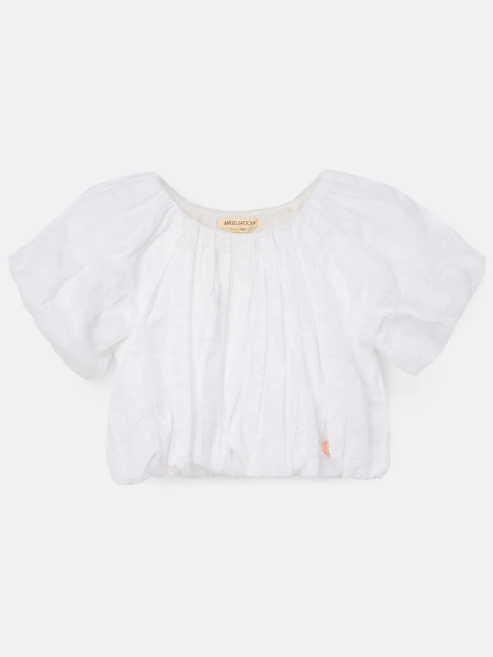 Angel & Rocket Michela White Bubble Hem Top