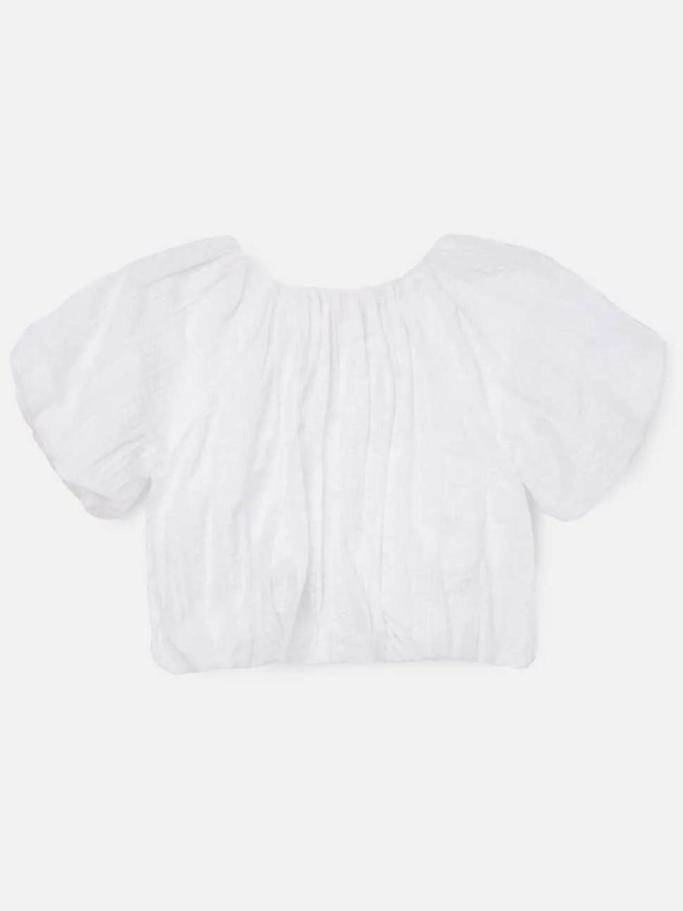 Angel & Rocket Michela White Bubble Hem Top