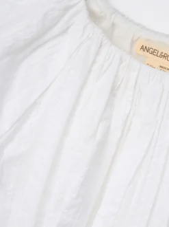 Angel & Rocket Michela White Bubble Hem Top