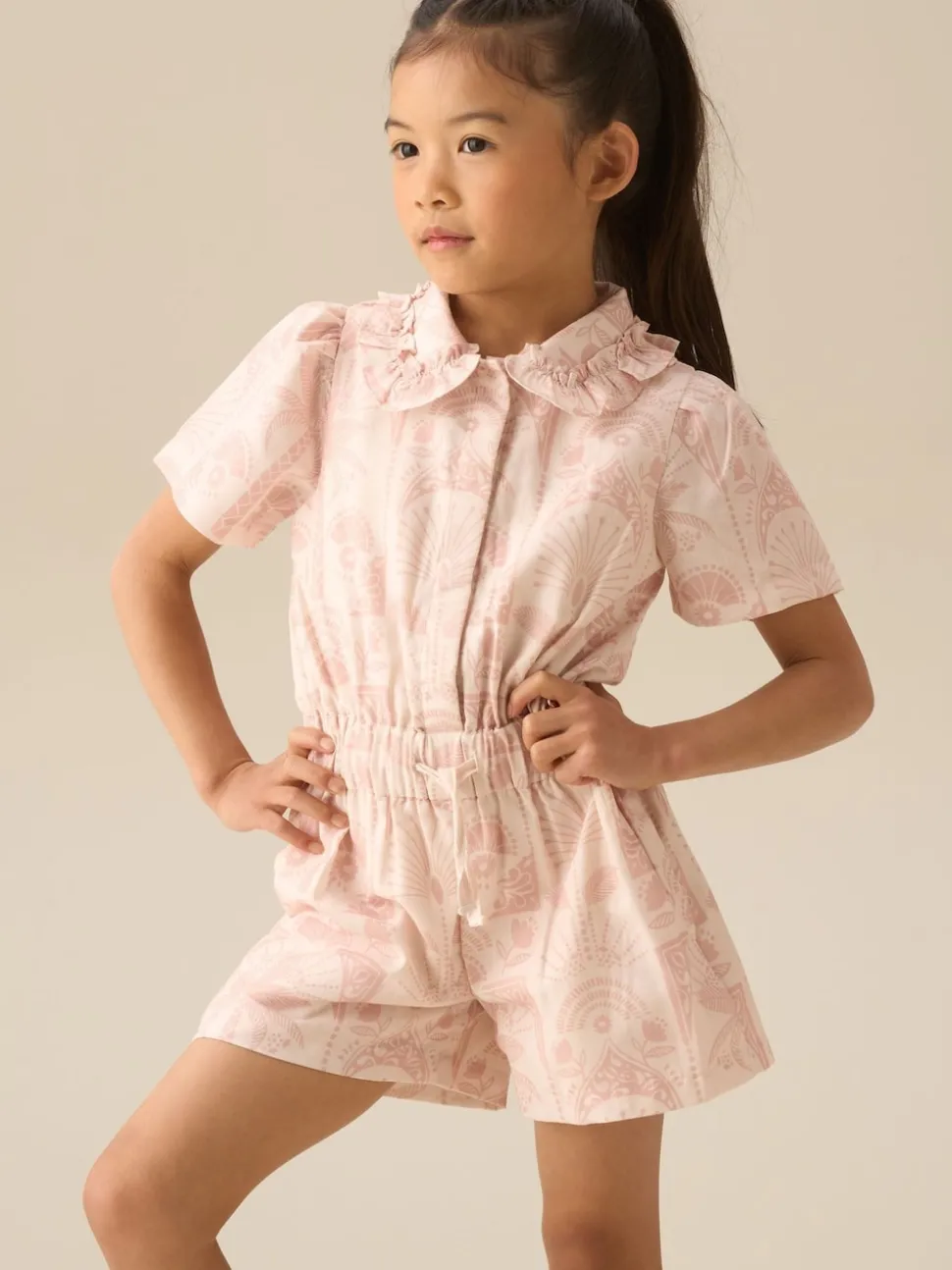 Angel & Rocket Natural Abby Tie Waist Jumpsuit