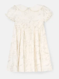 Angel & Rocket Natural Aurora Floral Embroidered Dress