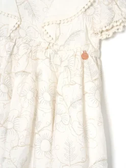 Angel & Rocket Natural Aurora Floral Embroidered Dress
