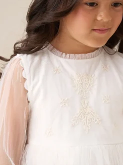 Angel & Rocket Natural Beau Embroidered Boho Dress