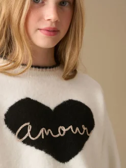 Angel & Rocket Natural Callie Amour Heart Jumper