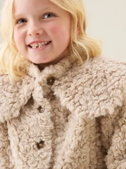 Angel & Rocket Natural Cecile Cape Collar Faux Fur Coat