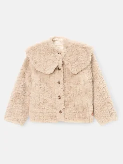 Angel & Rocket Natural Cecile Cape Collar Faux Fur Coat