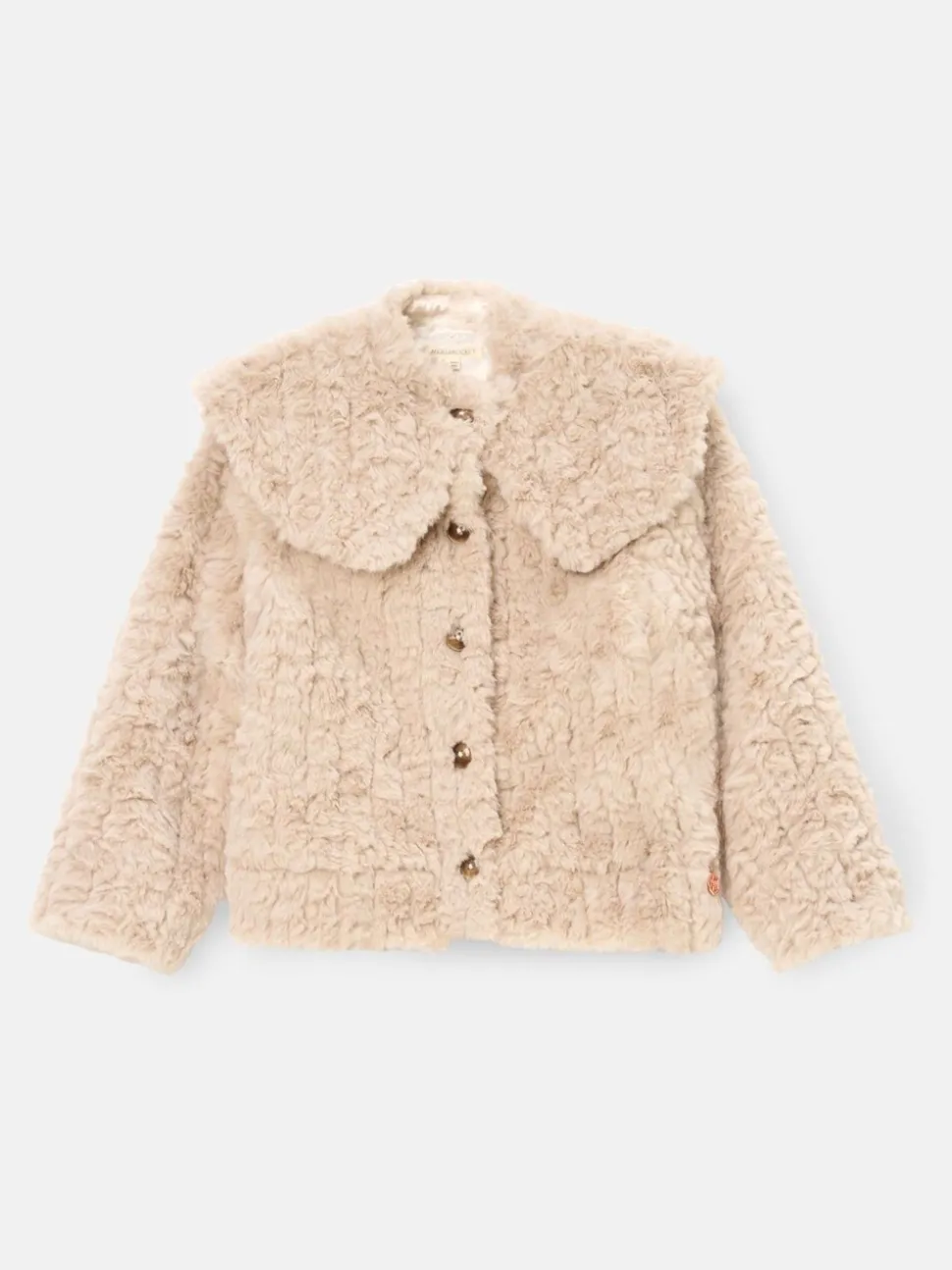 Angel & Rocket Natural Cecile Cape Collar Faux Fur Coat