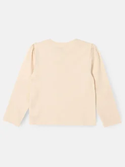 Angel & Rocket Natural Elena Bow Corsage Long selleves Top
