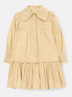 Angel & Rocket Natural Harper Shirred Denim Shirt Dress