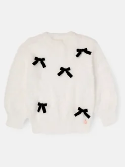 Angel & Rocket Natural Mia Velvet Bow Eyelash Jumper