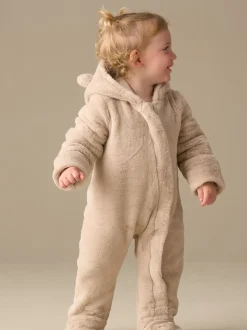 Angel & Rocket Natural Quinn Faux Fur Pramsuit