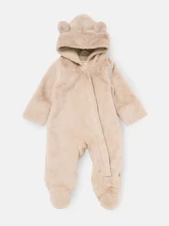 Angel & Rocket Natural Quinn Faux Fur Pramsuit
