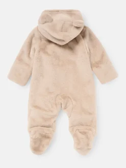 Angel & Rocket Natural Quinn Faux Fur Pramsuit