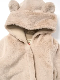 Angel & Rocket Natural Quinn Faux Fur Pramsuit