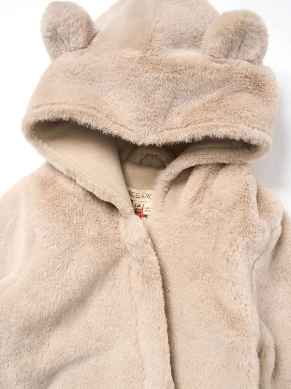Angel & Rocket Natural Quinn Faux Fur Pramsuit