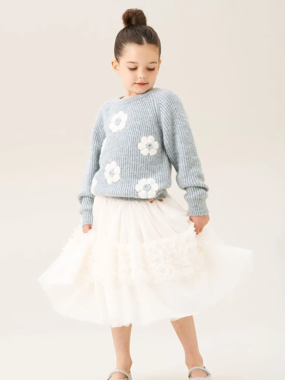 Angel & Rocket Natural Sallie Ruffle Mesh Skirt