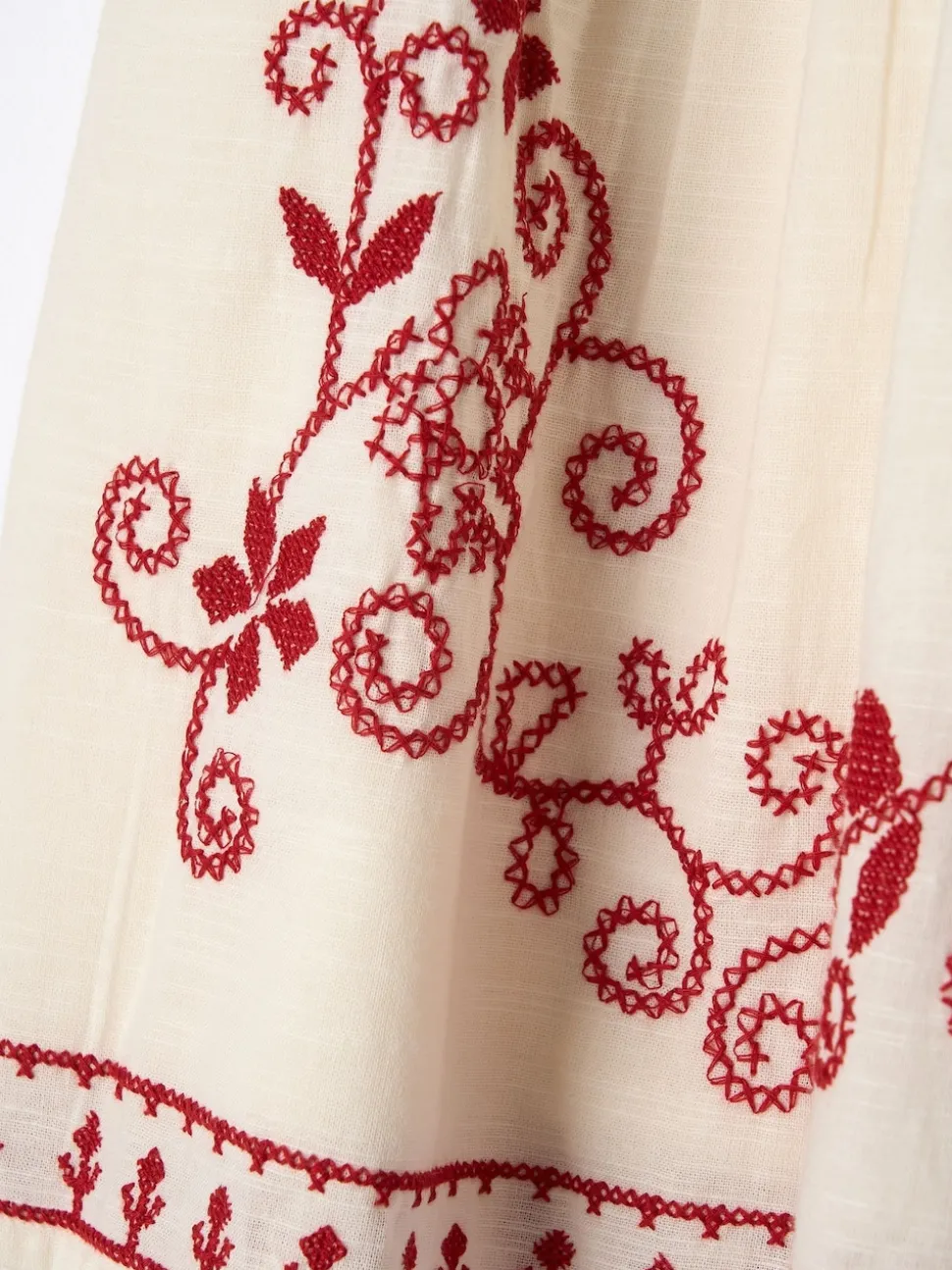 Angel & Rocket Nude Reyna Embroidered Balloon Sleeve Dress