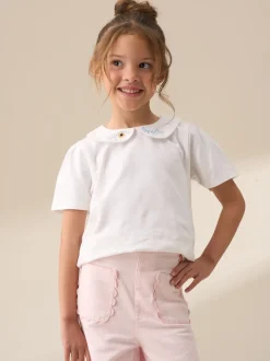 Angel & Rocket Off White Emily Peter Pan Collar Blouse