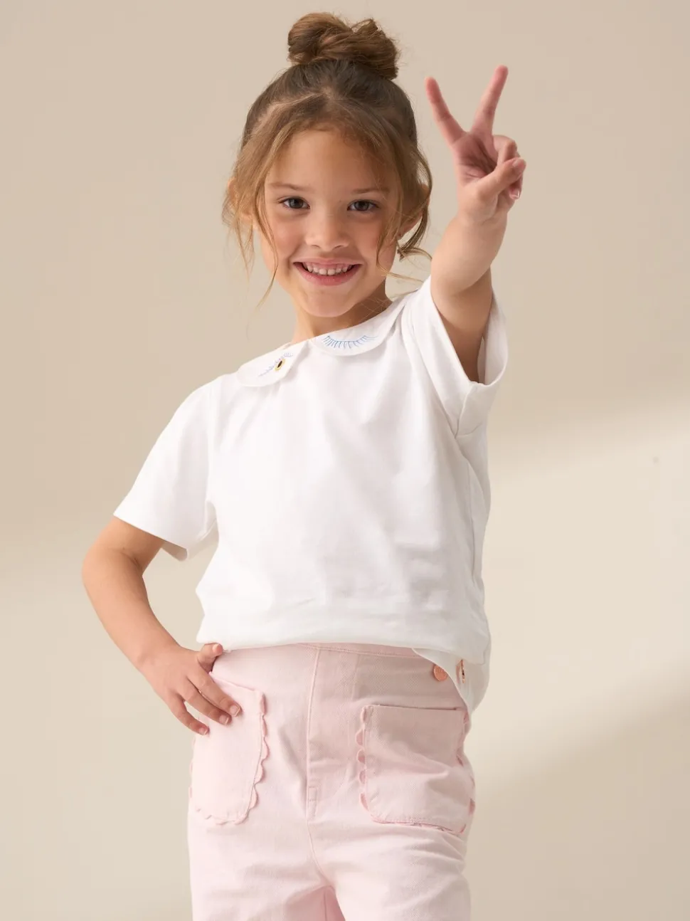 Angel & Rocket Off White Emily Peter Pan Collar Blouse