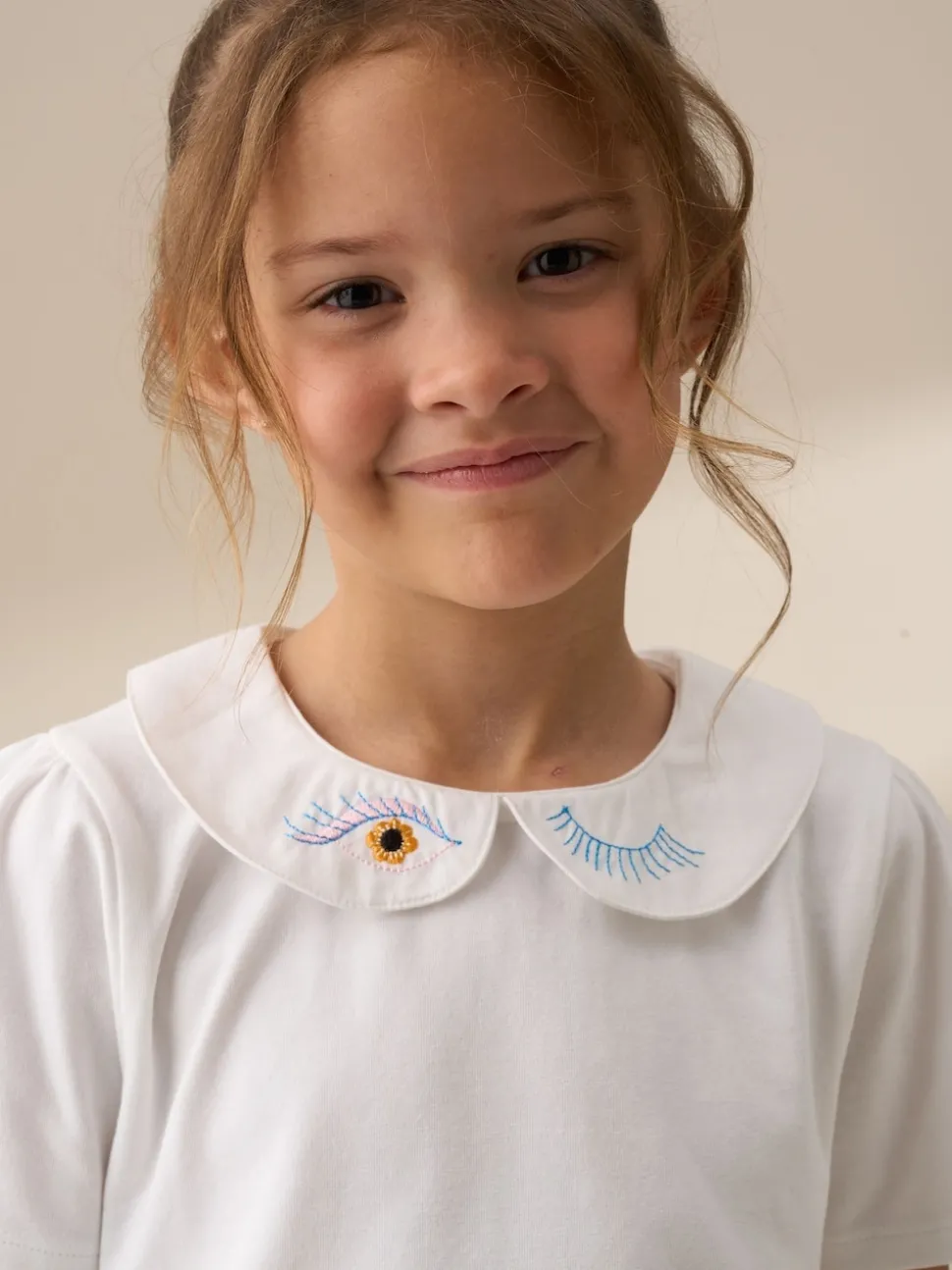 Angel & Rocket Off White Emily Peter Pan Collar Blouse