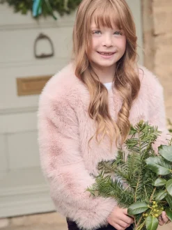 Angel & Rocket Pink Allegra Fur Coat