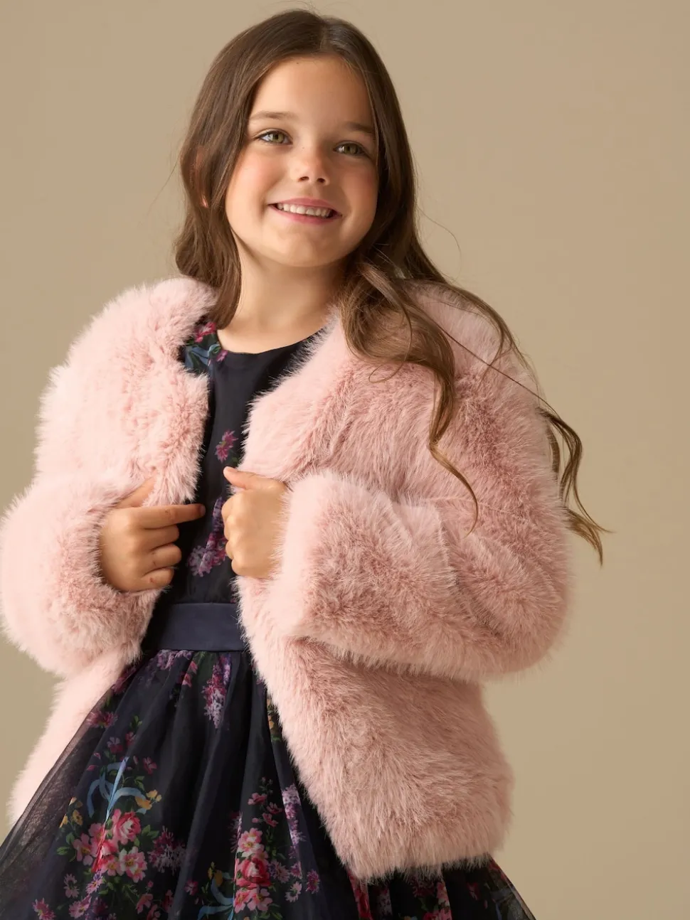 Angel & Rocket Pink Allegra Fur Coat