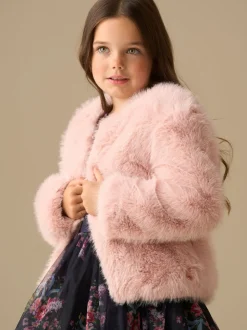 Angel & Rocket Pink Allegra Fur Coat