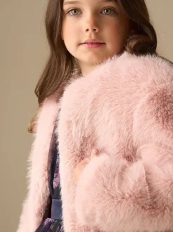 Angel & Rocket Pink Allegra Fur Coat