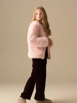 Angel & Rocket Pink Allegra Fur Coat